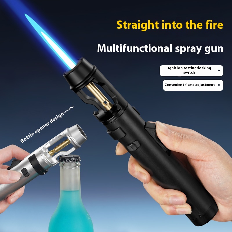 Gaming Kitchen Accessories - Powerful Metal Jet Torch Lighter Windproof