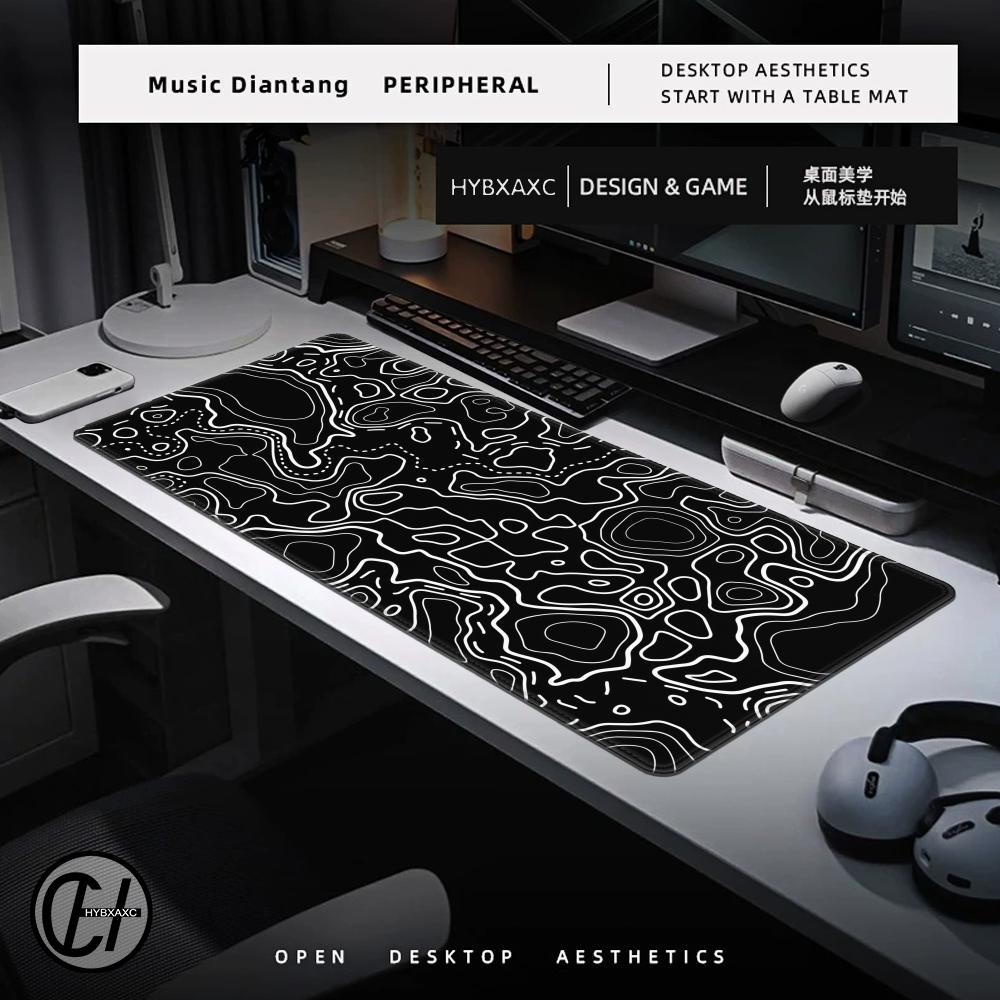 1200x600 Black White Topograph - огляд і ціна Gaming Accessories White