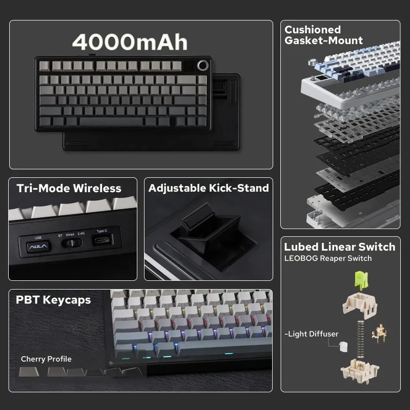 AULA F75 Max Mechanical Keyboa - огляд і ціна Gaming Accessories