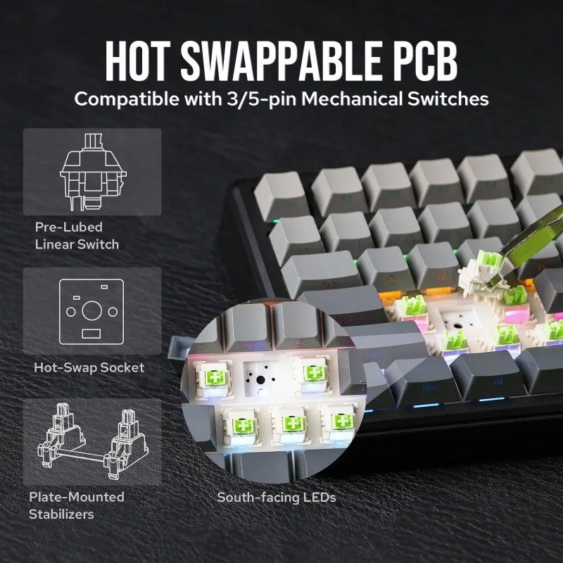 AULA F75 Max Mechanical Keyboa - огляд і ціна Gaming Accessories