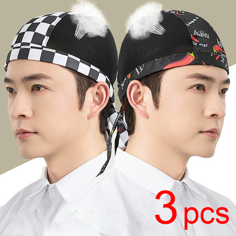 Breathable Mesh Cook Hat 3pcs  - огляд і ціна Gaming Kitchen Accessories
