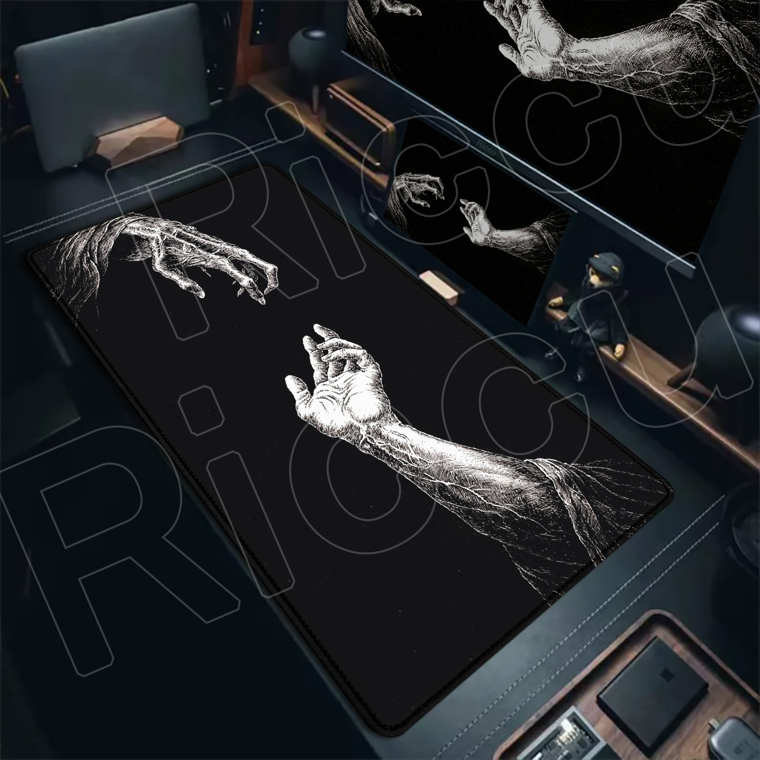 HD Large Black White XXL Gothi - огляд і ціна Gaming Hand Accessories