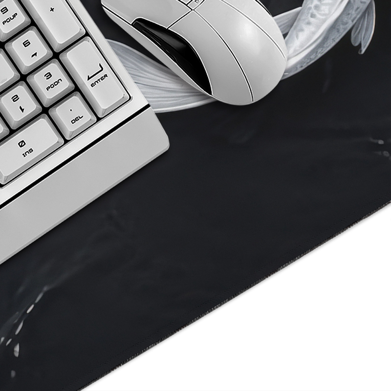 Black White Koi Mouse Pad Game - огляд і ціна Gaming Accessories White